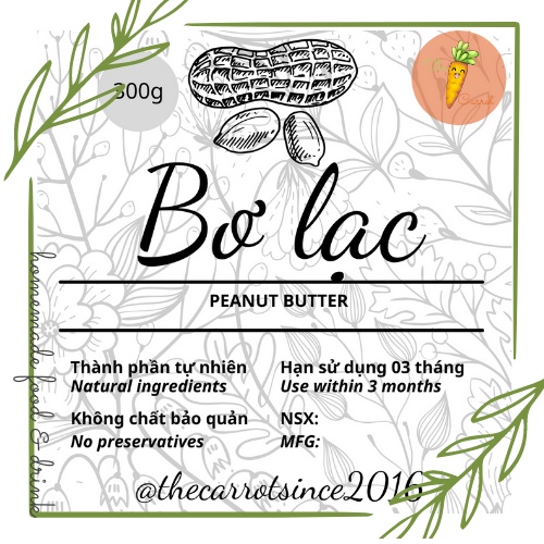 Bơ lạc bơ đậu phộng không đường nhà làm the carrot - ảnh sản phẩm 2