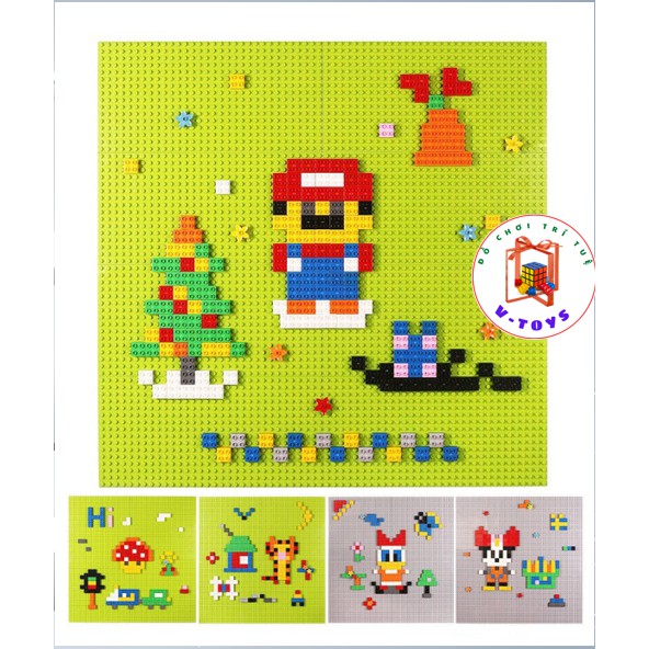 Tấm Đế Lego Treo Tường HÀng Việt Nam Chất Lượng Cao Đa Dạng Màu Sắc