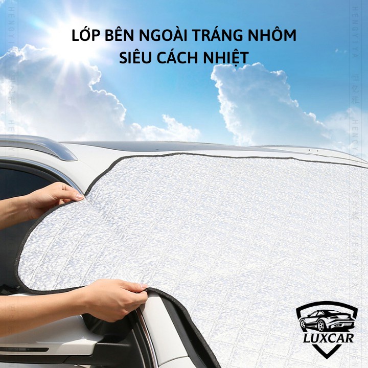 Bạt Che Nắng Kính Lái Ô TÔ 3 Lớp LUXCAR, Siêu Cách Nhiệt Giảm Nắng Nóng, Bảo Vệ Nội Thất Hiệu Quả