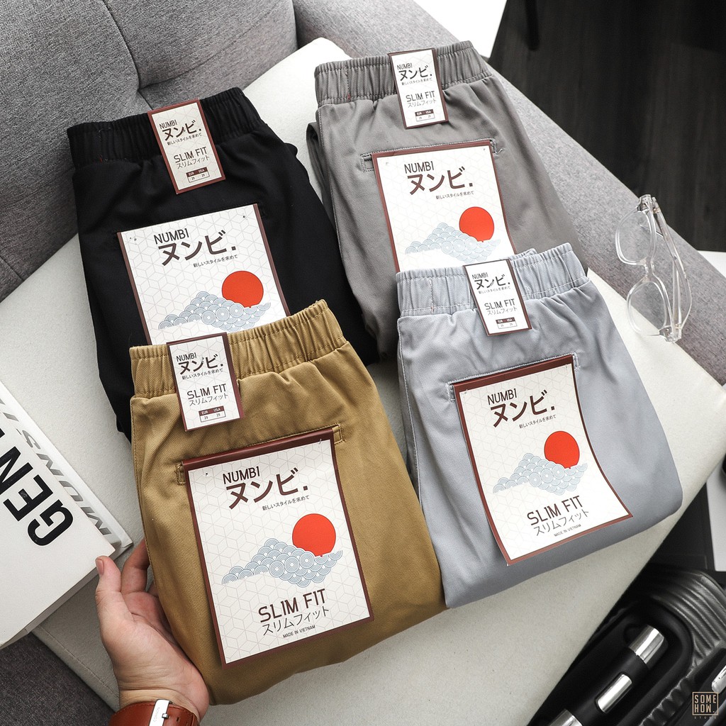 Quần Kaki Nam Slim Numbi Xắn 4 Màu , Chất Vải Kaki Dày Dặn Cao Cấp, QK001364, SOMEHOW