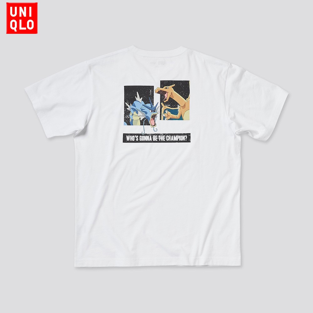 Uniqlo Áo Thun Ngắn Tay Cổ Tròn In Hình Pokemon Thời Trang Dành Cho Nữ Và Nam 436660