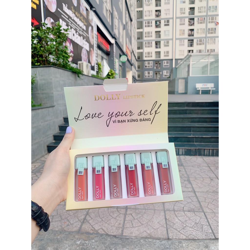 Son cao cấp DOLLY SUPER MATTE  Combo 2 -5 cây tự chọn,siêu lì, bền màu,không chì, 10 màu hot trend 2021 cao cấp | BigBuy360 - bigbuy360.vn
