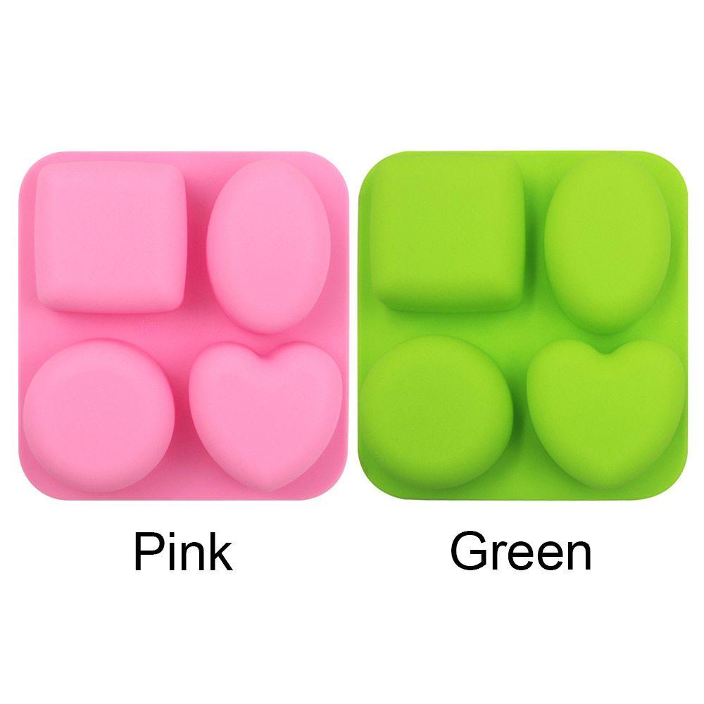 JANE Khuôn Silicone Làm Xà Phòng 3D Hình Trụ / Tròn / Trái Tim / Vuông