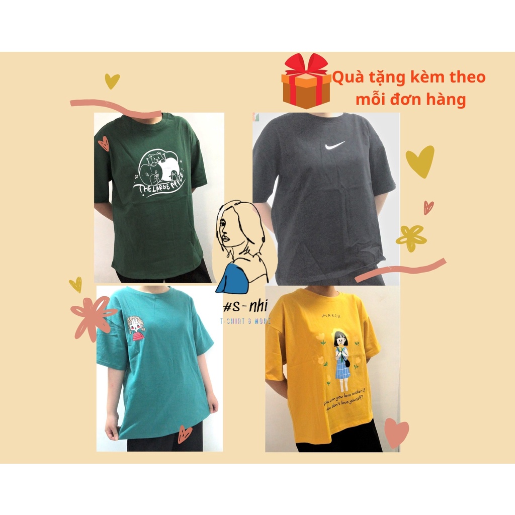 Áo thun S-Nhi unisex vải cotton dày dặn form rộng M03