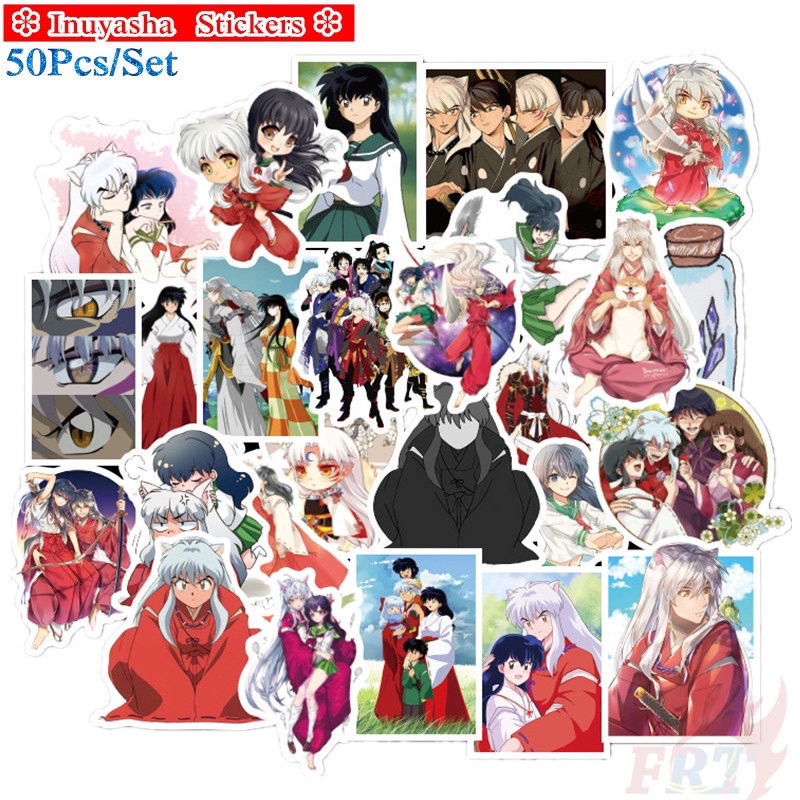 Sticker anime Inuyasha 30-60 cái decal ép lụa/ hình dán Inuyasha