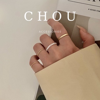 Set 4 Nhẫn Đính Ngọc | CHOU ACCESSORIES |
