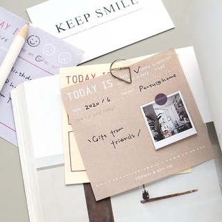 [NOTE] Tập giấy note ‘Today is’ 100 tờ/thếp, có 4 mẫu