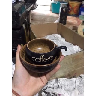 combo 10 bộ cốc cafe trứng gốm sứ Bát Tràng