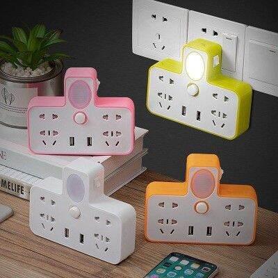 Ổ Điện Đa Năng Có Cổng Gắn USB, Sạc Điện Thoại Kiêm Đèn Ngủ