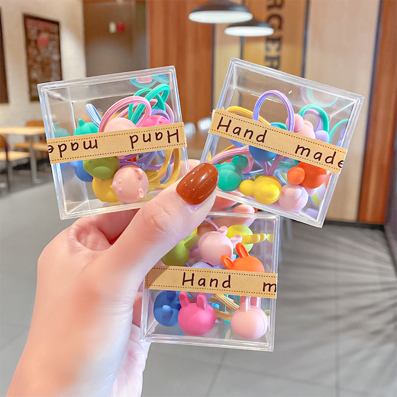 Set 10 Dây Chun Buộc Tóc Nhiều Màu Xinh Xắn Cho Bé Gái