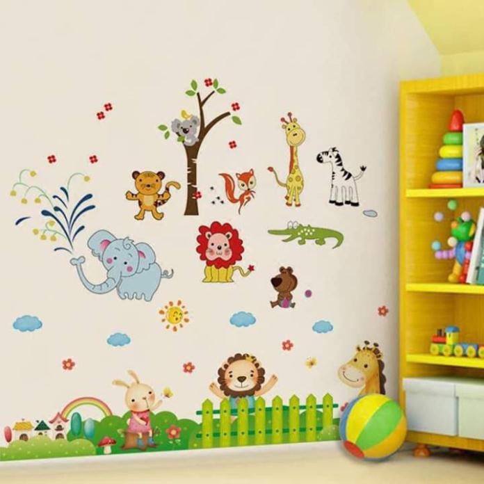 20 Mẫu Combo 2 Decal Dán Tường Động Vật Cho Bé