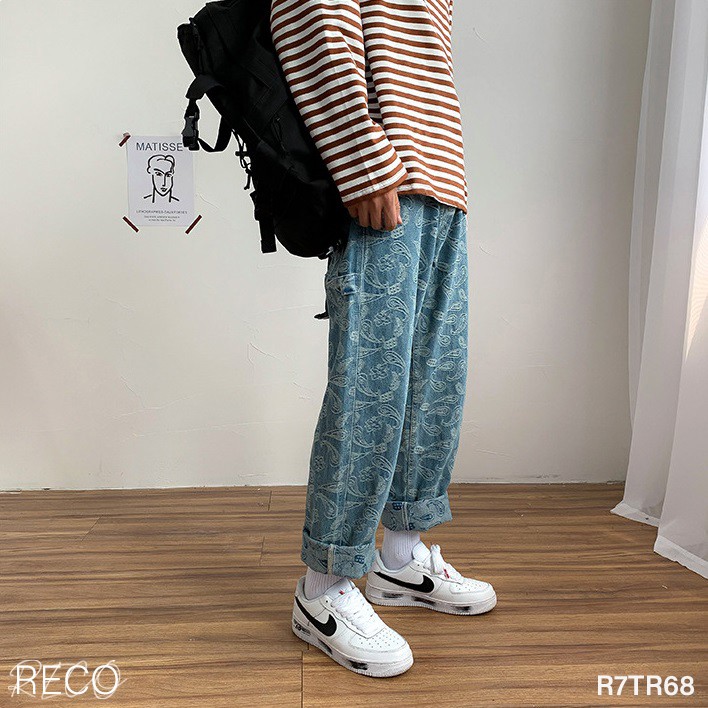 Quần vải nam Hàn Quốc cao cấp dáng rộng Trousers Loose R7TR68 Unisex