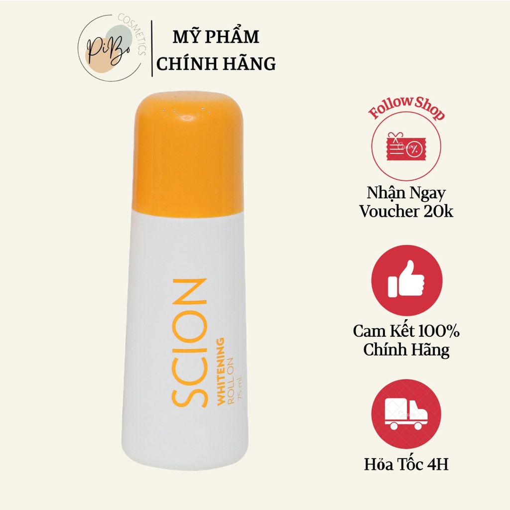 Lăn khử mùi Scion Nuskin 75ml ngăn mùi hôi nách không làm ố quần áo, làm sáng vùng da dưới cánh tay