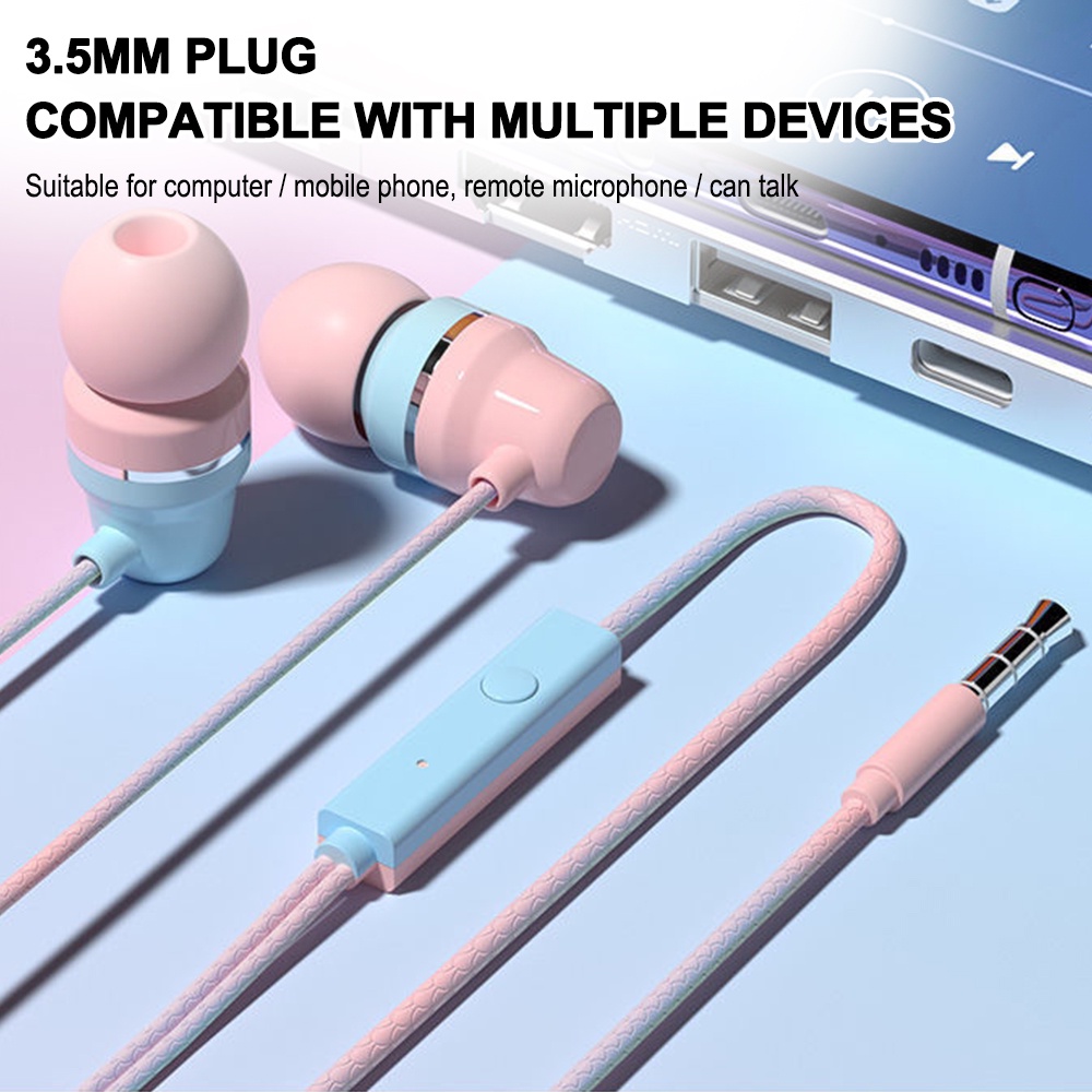 Tai nghe nhét tai VIRWIR âm thanh siêu trầm có microo tiện dụng giắc cắm 3.5mm