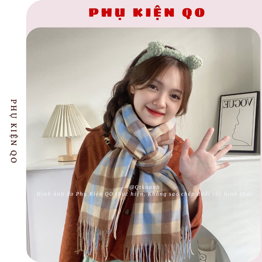 Khăn quàng cổ nữ Cashmere phong cách Hàn Quốc K17