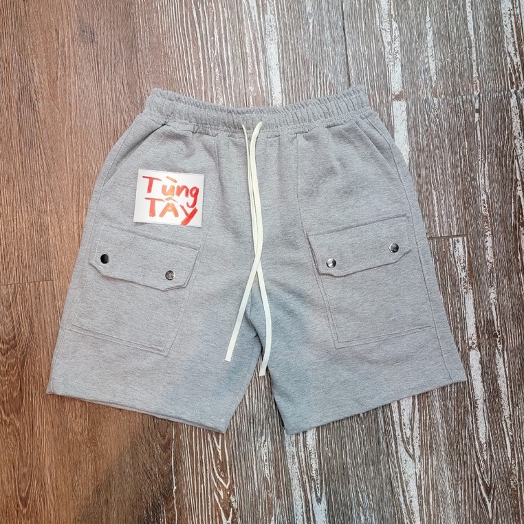 Quần Short Thun Túi Hộp  - Cargo Short Phối Kèm Cúc Bấm Phong Cách Streetwear Cực Dễ Phối Đồ