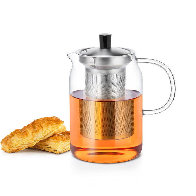 Phụ kiện Ấm trà thủy tinh S053 900ml - Bình trà thủy tinh lõi lọc bằng Inox - S053T - S053NL - Shop Samahome