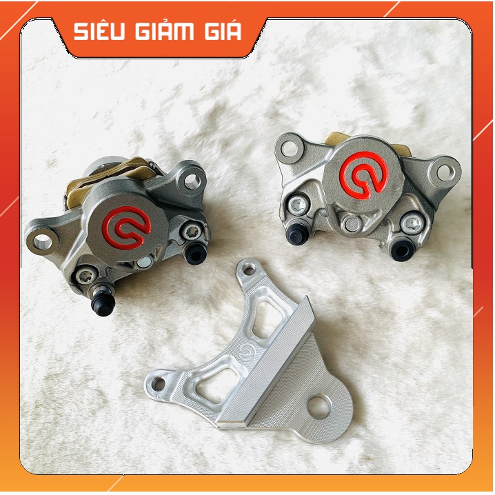 Heo dầu SAU Brembo logo lớn đỏ 2 pic đối xứng , có PÁT SAU cho các dòng xe Exx135, 150, winner, Raider/satria, Sonic