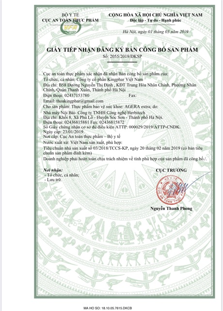 AGERA Extra Kingphar Hộp 50 viên - Hỗ Trợ Giảm Nghẹt Mũi,hắt hơi và sổ mũi, nhức đầu do viêm mũi dị ứng, viêm xoang