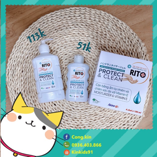 Gel rửa tay khô Rito