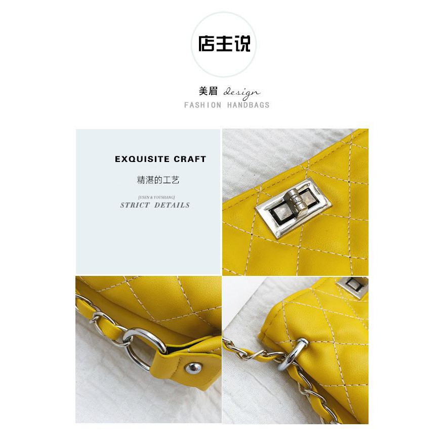 Túi xách trần trám khóa chữ thập da siêu mềm