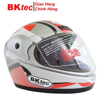 Mũ bảo hiểm full face cả đầu có kính chính hãng BKtec, nón bảo hiểm fullface cao cấp bk30h xamdo