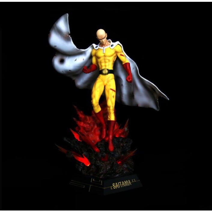 (Hết hàng) Mô hình Saitama chiến đấu lửa one punch man chất lượng cao 43cm