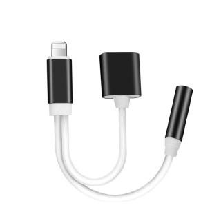 Multifunction Lightning To 3.5mm Male To Female Audio Adapter Charging Cable Splitter For Iphone