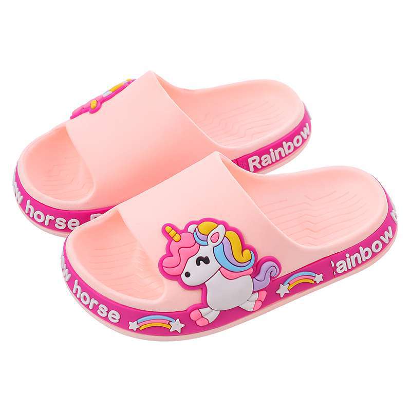 Dép lê mùa hè quai ngang đúc nguyên khối hình ngựa Pony chống trơn trượt cho bé trai bé gái 2022
