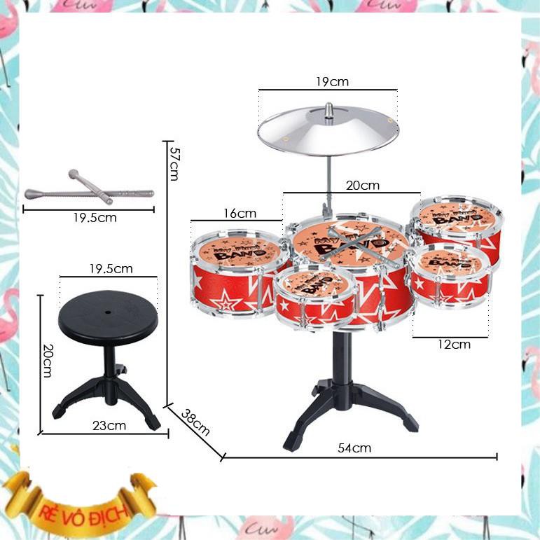 (Giá sỉ)  Bộ Trống Jazz Drum 5 Trống Có Ghế Cho Bé  - M103