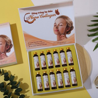 Chai Nước uống Nano Collagen Đông Trùng Hạ Thảo – Hộp 12 chai x 20ml