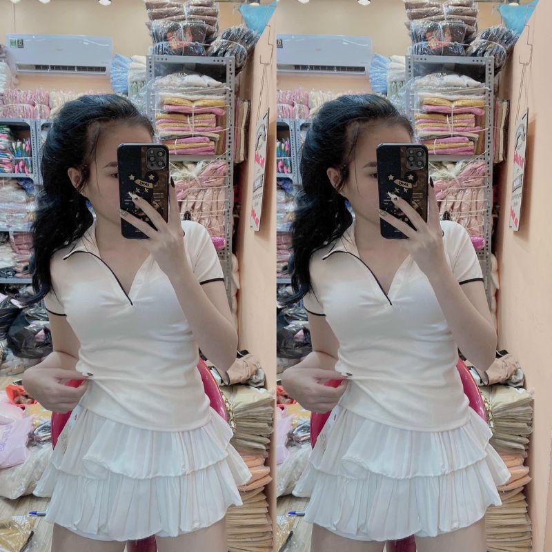 🌸 🌸Áo thun cổ trụ ,áo thun nữ