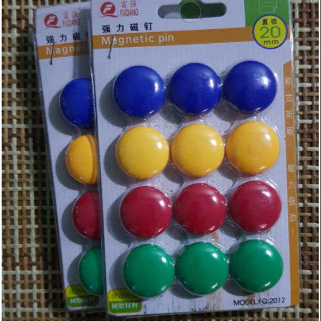 Vỉ nam châm dán bảng từ nhỏ 12 viên/nam châm dính bảng từ