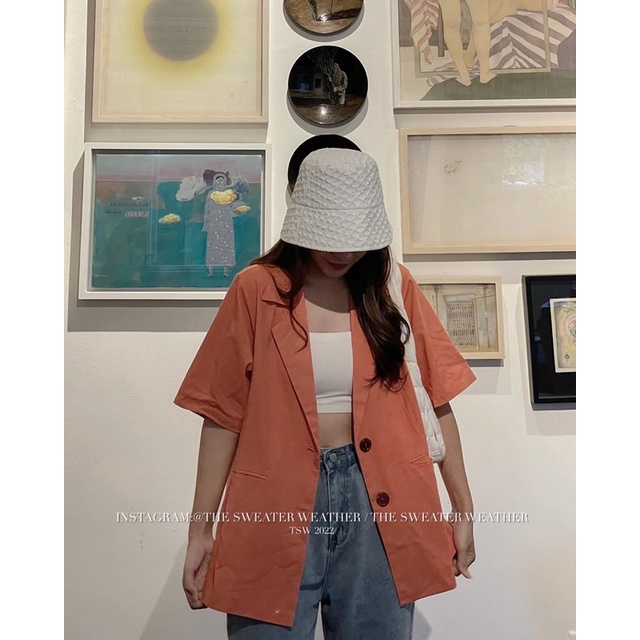 Áo vest đũi linen cộc tay oversize the.sweaterweather TSW (ảnh thật) | BigBuy360 - bigbuy360.vn