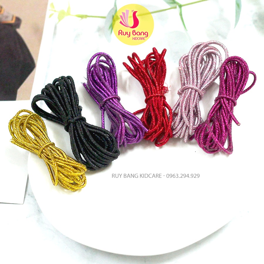 Chun buộc tóc nhũ met - cuộn 5m