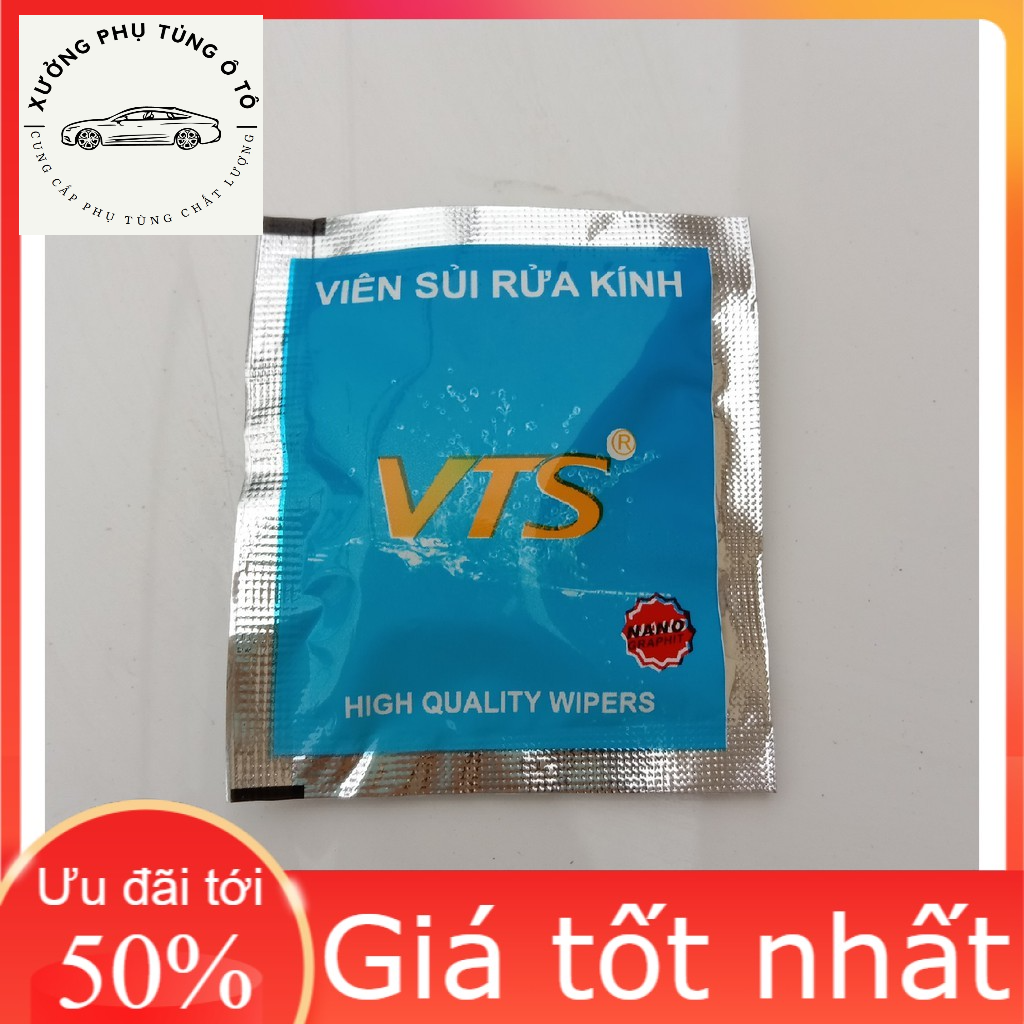 Viên sủi rửa kính ô tô VTS, tiện dụng, tẩy sạch kính, tạo hiệu ứng lá sen.