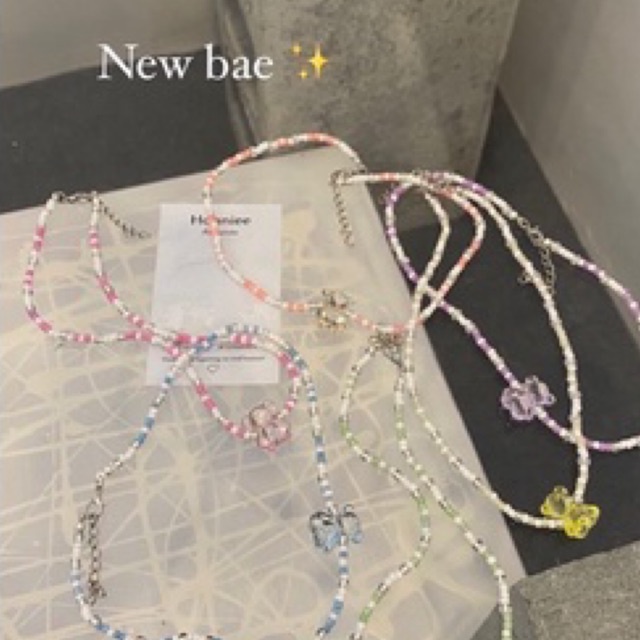 [312-317] Dây chuyền mặt gấu màu sắc - Bear necklace