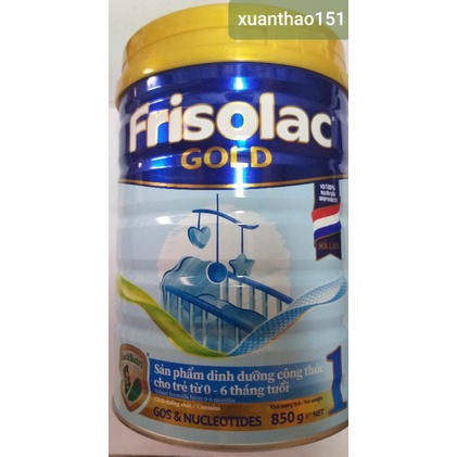 Sữa FRISOLAC GOLD Số 1 850G [HSD:2023] (mẫu mới)