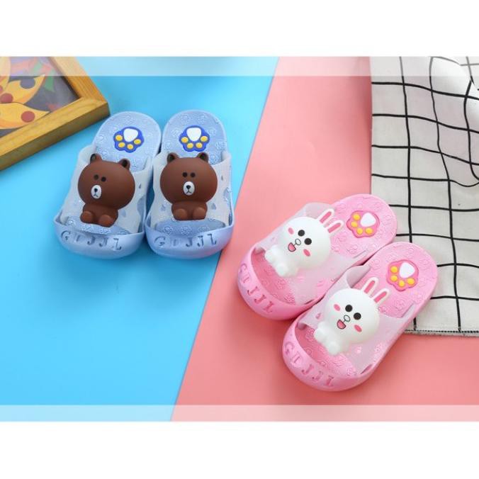 Giày Sandal Hình Gấu Nâu Cony Sally Line Đáng Yêu Cho Bé Dễ Thương