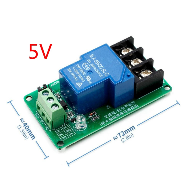 Mô Đun Rơ Le 1 Kênh Dc 5v 12v 30a with optocoupler isolation