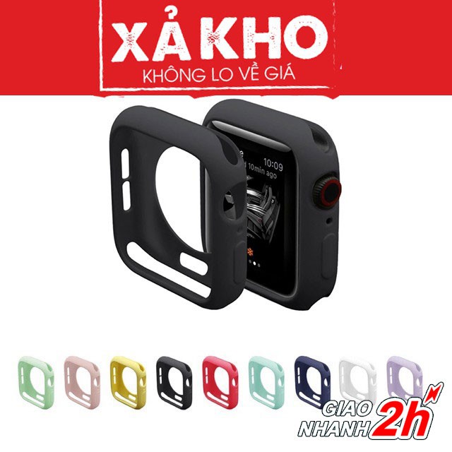 Ốp Lưng Dẻo Silicon Cao Su Cho Apple Watch seri 1 2 3 4 5 6 SE