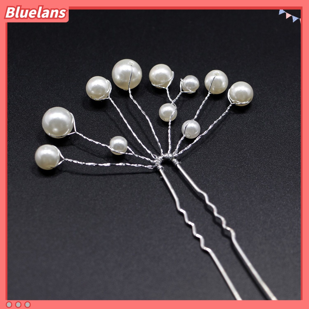 Set 2 KẹP TóC PhốI HạT NgọC Trai Giả ThờI Trang Cho Nữ