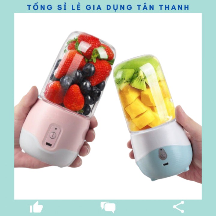 Máy xay sinh tố 6 lưỡi xay trái cây cầm tay mini cao cấp sạc pin tích điện 300ml