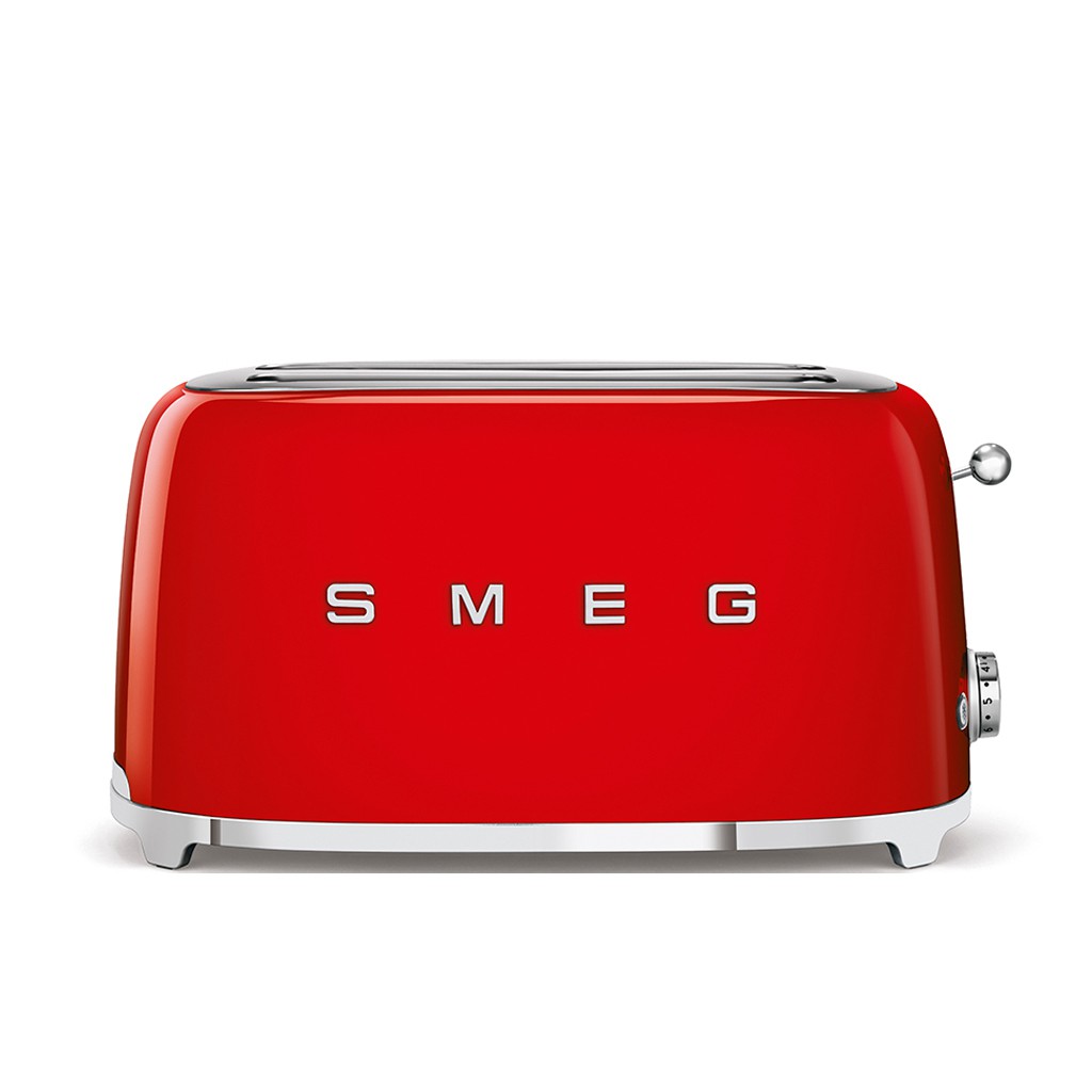 Máy Nướng Bánh Mì SMEG TSF02RDEU Red, Với 4 Khe Nướng Dễ Dàng Nướng Giòn Bánh, Làm Nóng Bánh Sandwhich - Nhập Khẩu Đức