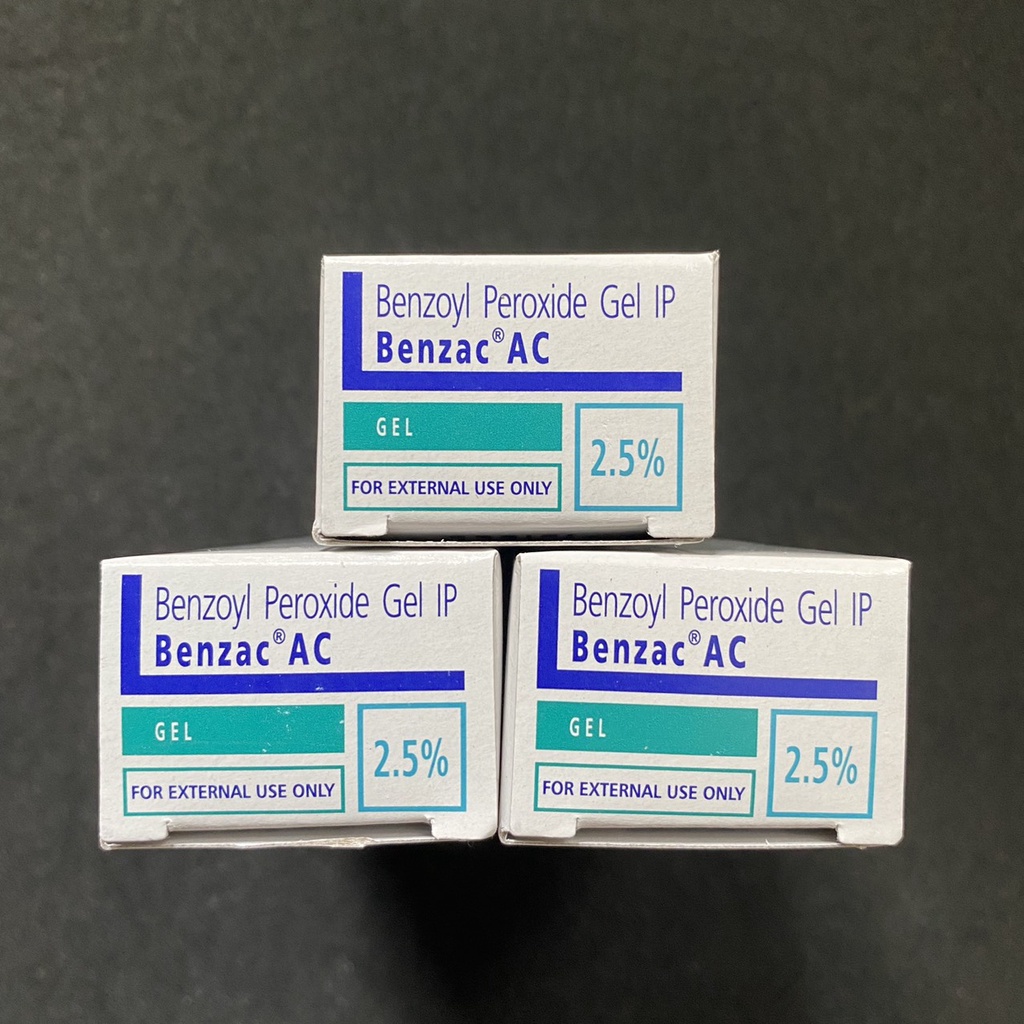 Benzac AC 2.5 - 5% (20g) kem chấm mụn, 5 % và 2.5% benzoyl peroxide, giảm sạch mụn ngay