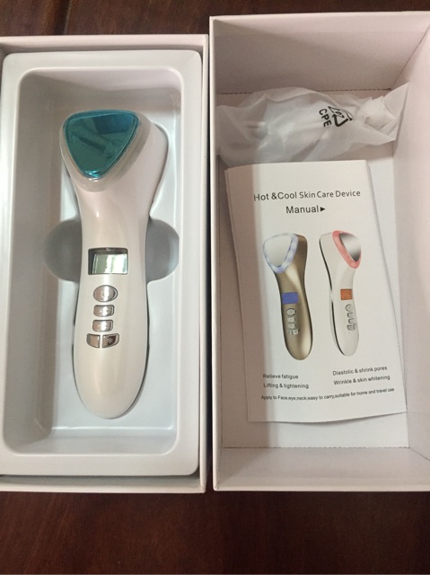 Máy điện di nóng lạnh massage đẩy tinh chất có ánh sáng | BigBuy360 - bigbuy360.vn