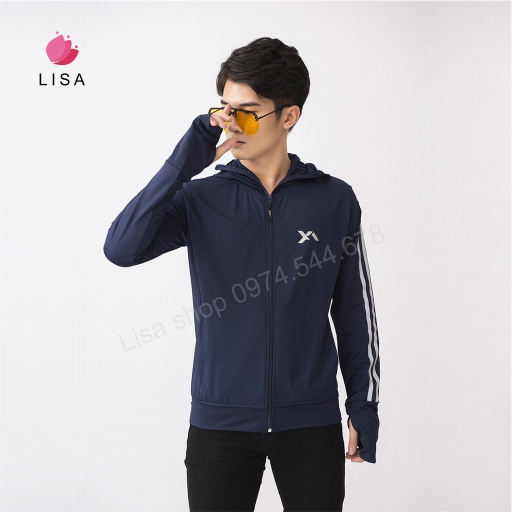 Áo khoác chống nắng thời trang thể thao nam cao cấp vải thông hơi làm mát, UPF 50+, Lisa M45