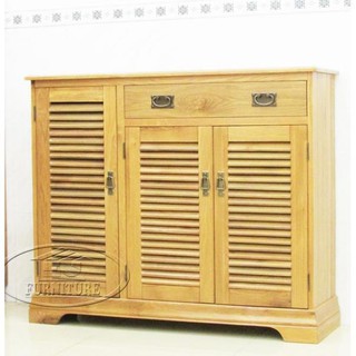 tủ giày gỗ sồi 3 cánh 1 ngăn kéo