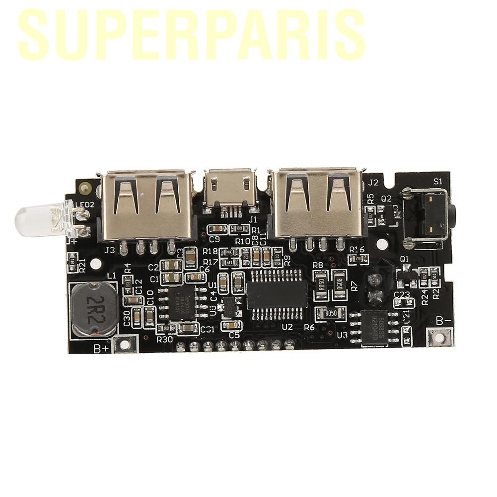 Superparis Dual USB 5V 1A/2.1A LCD Power Bank 18650 Lithium Battery Charger DIY Module