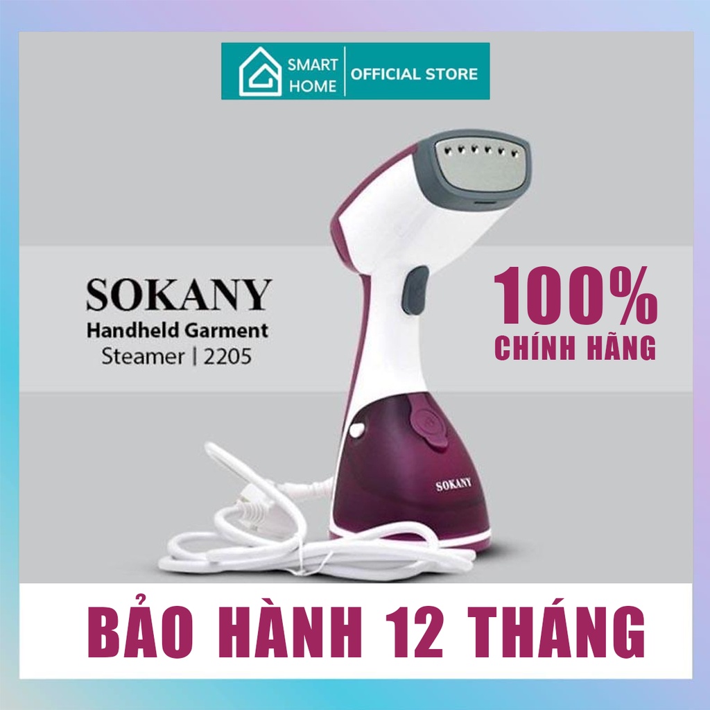 Bàn Là Hơi Nước Cầm Tay SoKaNy AJ-2205 Công Suất 1200W, Là Phẳng, Khử Mùi, Diệt Vi Khuẩn